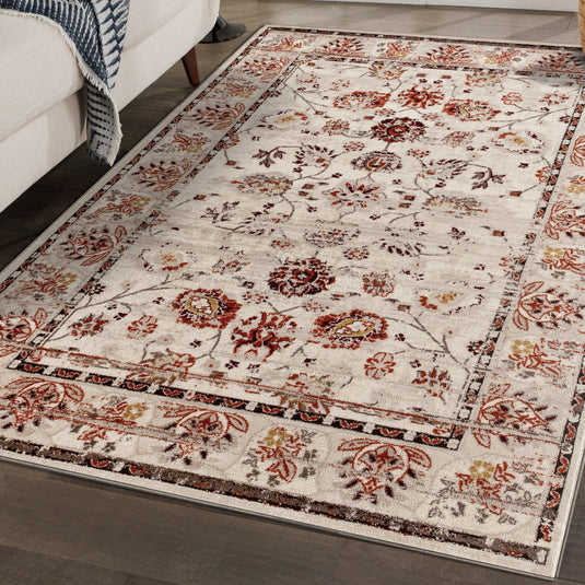 Distressed Floral Oriental Area Rug - Modern Area Rugs by Luxe Weavers®