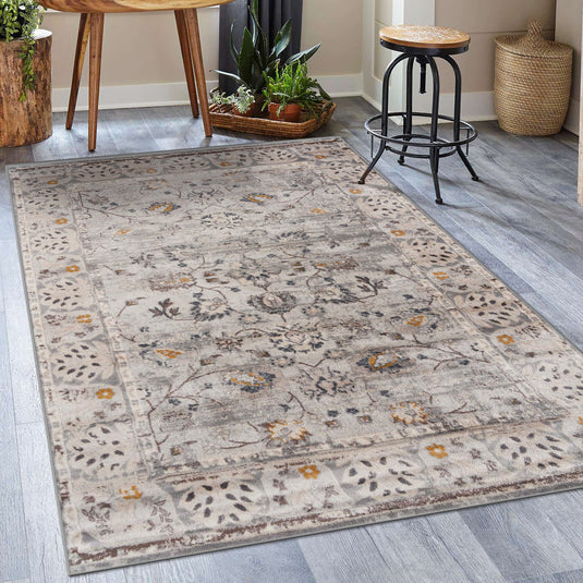 Distressed Floral Oriental Area Rug - Modern Area Rugs by Luxe Weavers®