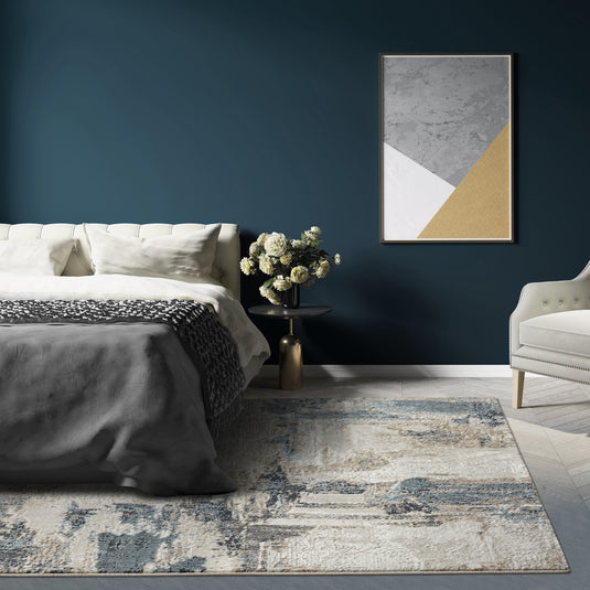 Camellia 1660 Distressed Abstract Area Rug - Modern Area Rugs by Luxe Weavers®