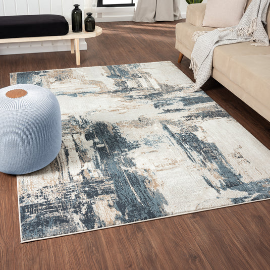 Camellia 1660 Distressed Abstract Area Rug - Modern Area Rugs by Luxe Weavers®