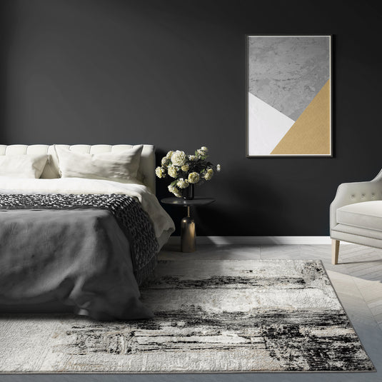 Camellia 1660 Distressed Abstract Area Rug - Modern Area Rugs by Luxe Weavers®