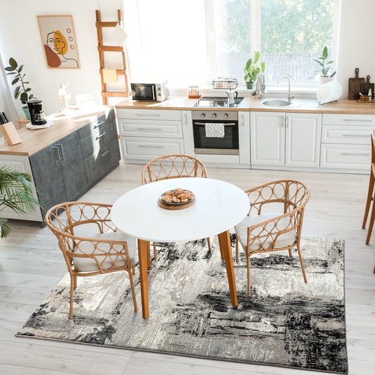 Camellia 1660 Distressed Abstract Area Rug - Modern Area Rugs by Luxe Weavers®