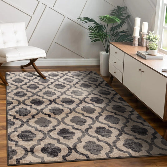 Diana 1672 Trellis Area Rug - Modern Area Rugs by Luxe Weavers®