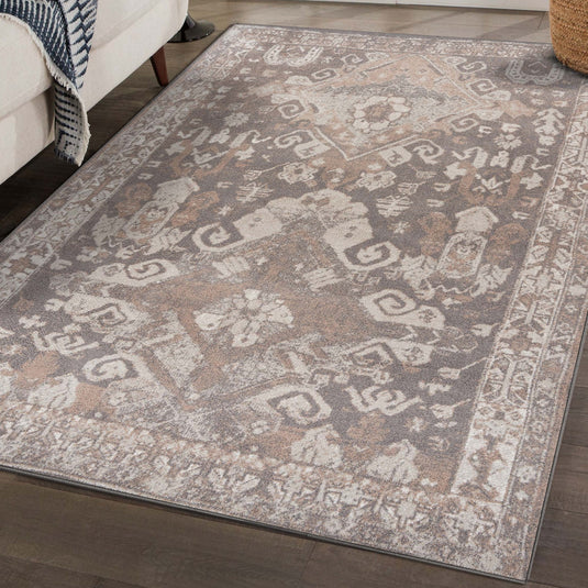 Floral-living-room-area-rug-beige