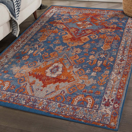 Moroccan-living-room-area-rug-blue