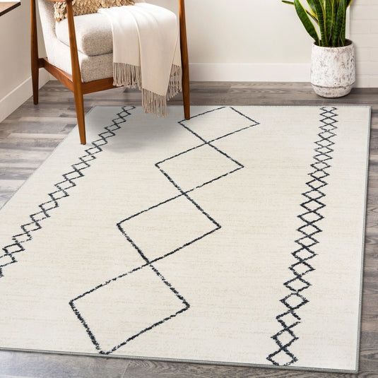 Boho Moroccan Geometric Area Rug - Modern Area Rugs by Luxe Weavers®