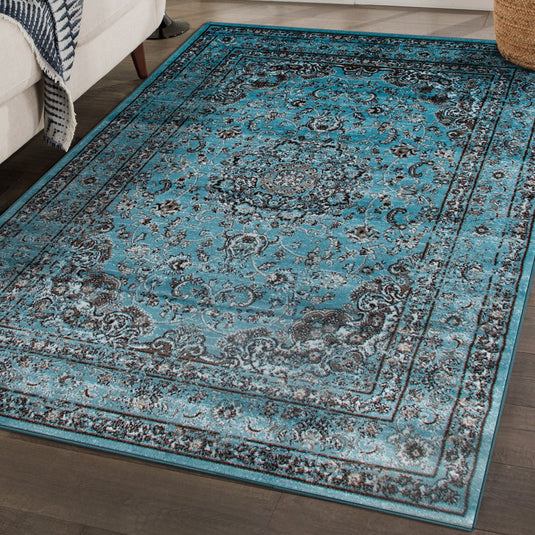 Victoria Distressed Oriental Area Rug 3212 - Modern Area Rugs by Luxe Weavers®