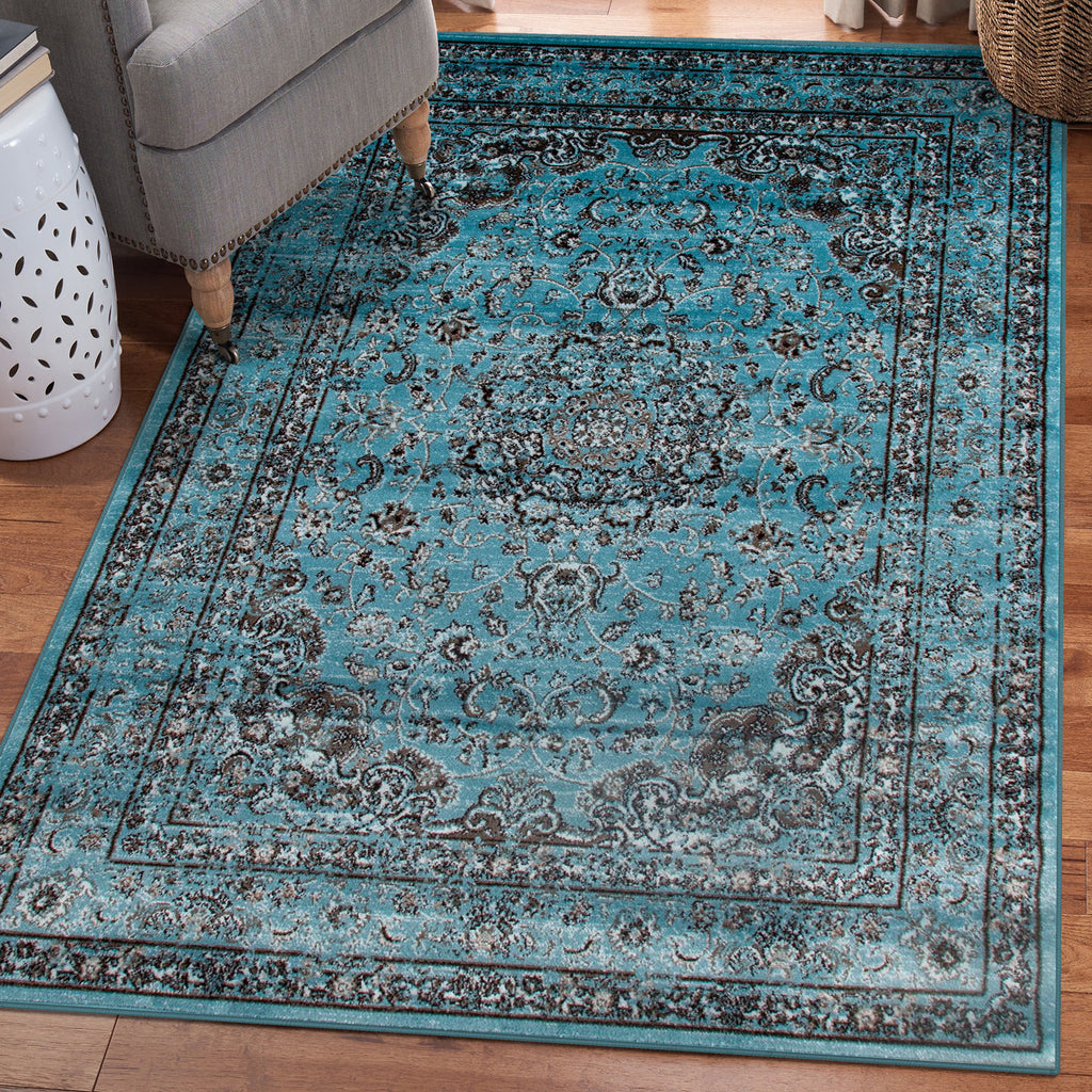Victoria Distressed Oriental Area Rug 3212 - Modern Area Rugs by Luxe Weavers®