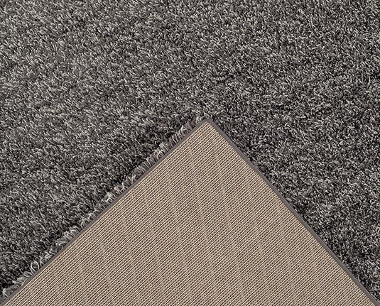 Manhattan Plain Shag Dark Gray Modern Area Rug - Luxe Weavers
