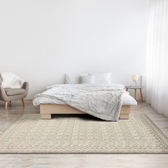 Beige-Bedroom-Geometric-Rug