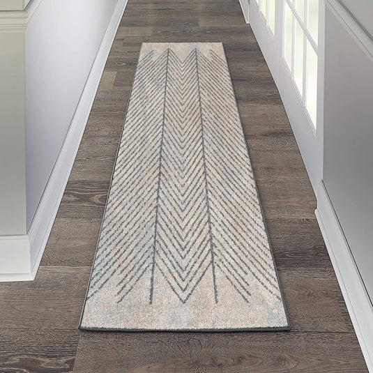 Geometric-Gray-Hallway-Rug