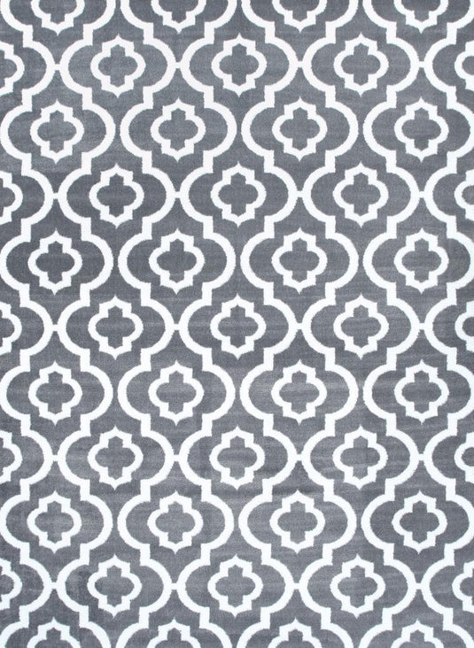 Luxe Weavers Gray Moroccan 3028 Trellis Modern Area Rug - Luxe Weavers