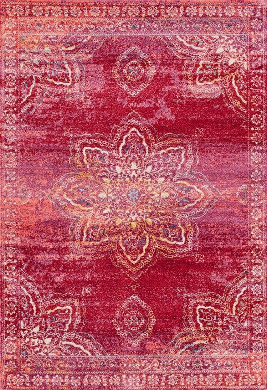 Bohemian Area Rug Pink