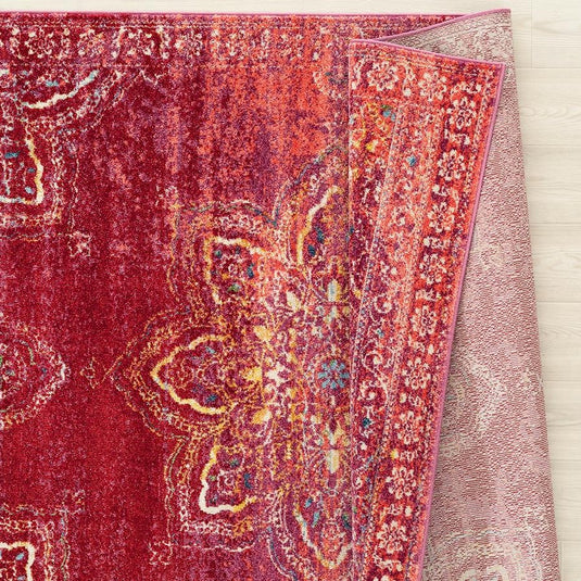 Bohemian Area Rug Pink