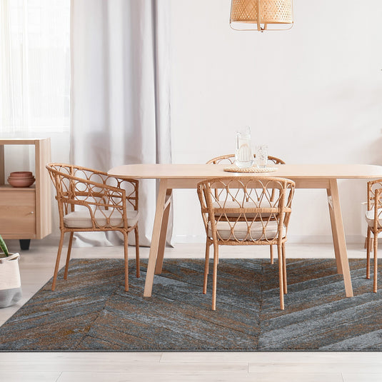 Beverly 6057 Chevron Abstract Area Rug - Modern Area Rugs by Luxe Weavers®