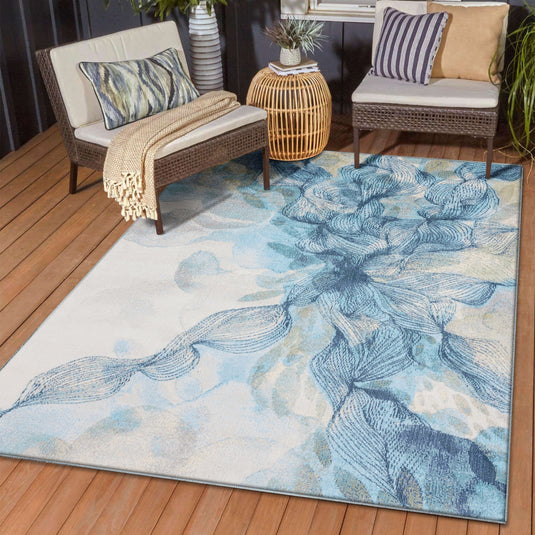 Aquabury 7802 Modern Floral Rug - Modern Area Rugs by Luxe Weavers®