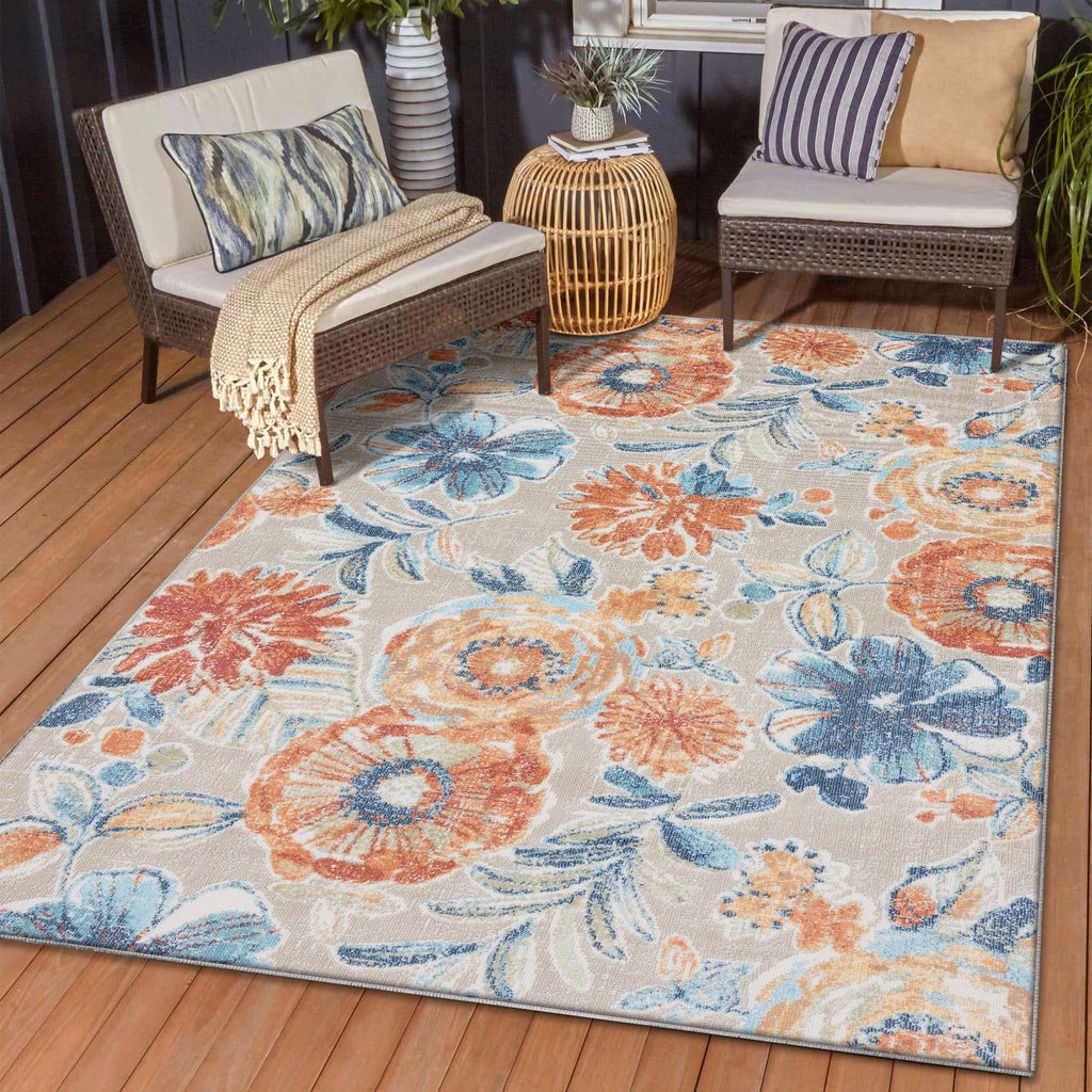 Aquabury 7804 Floral Area Rug - Modern Area Rugs by Luxe Weavers®