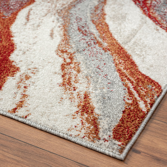 Red-marble-abstract-rug