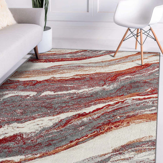 Red-marble-abstract-rug