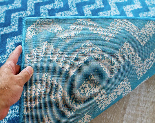 Turquoise-chevron-area-rug