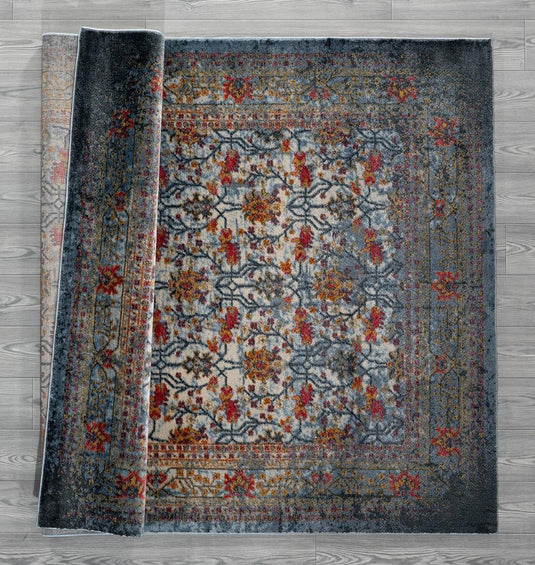 Luxe Weavers Capello Collection Blue Abstract Area Rug - Luxe Weavers