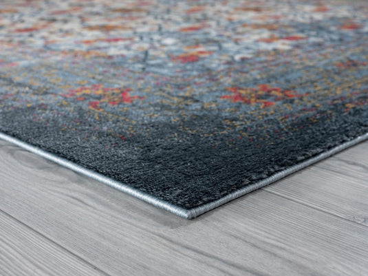 Luxe Weavers Capello Collection Blue Abstract Area Rug - Luxe Weavers