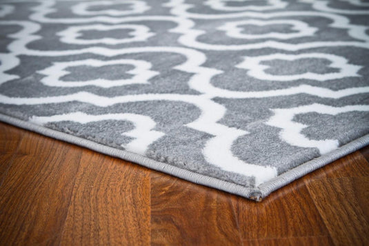 Luxe Weavers Gray Moroccan 3028 Trellis Modern Area Rug - Luxe Weavers