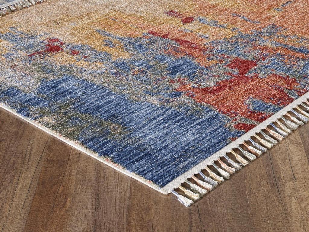 Multi-color-modern-fringe-rug