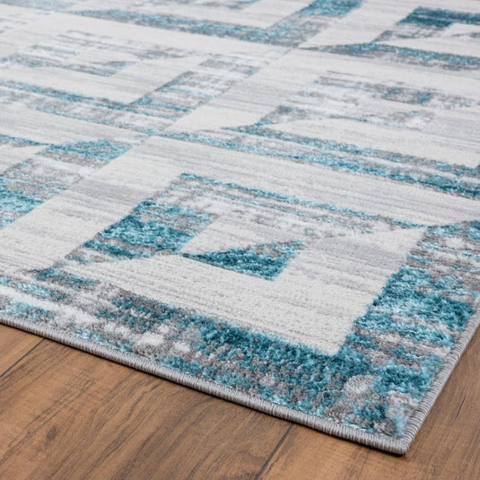 Geometric Squares Pattern 6200 Area Rug