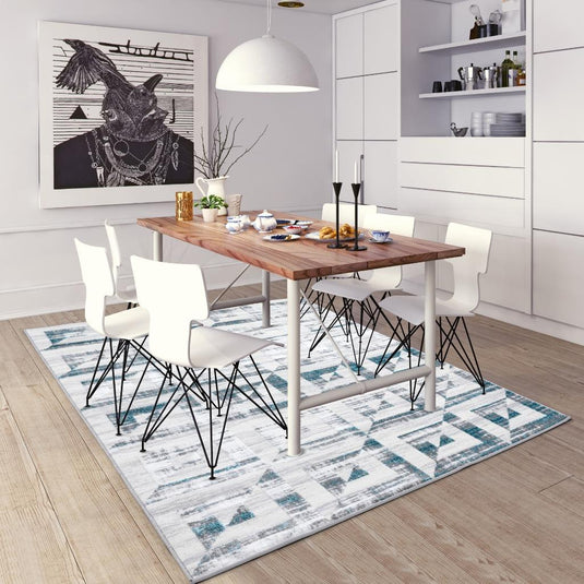 Geometric Squares Pattern 6200 Area Rug