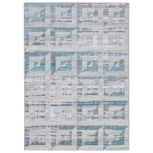 Geometric Squares Pattern 6200 Area Rug