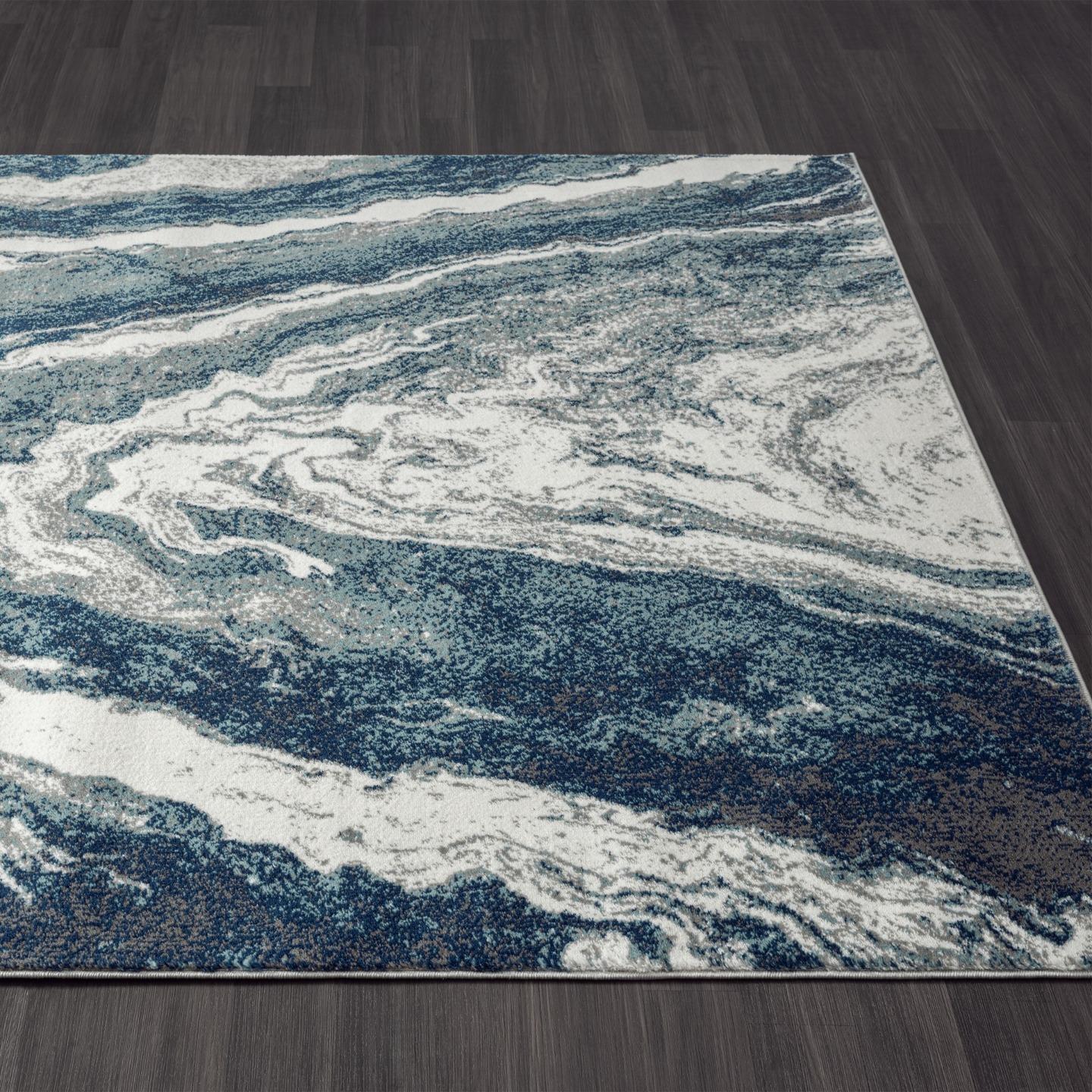 Abstract Marble Area Rug | Luxe Weavers | Wavy Swirl Rug