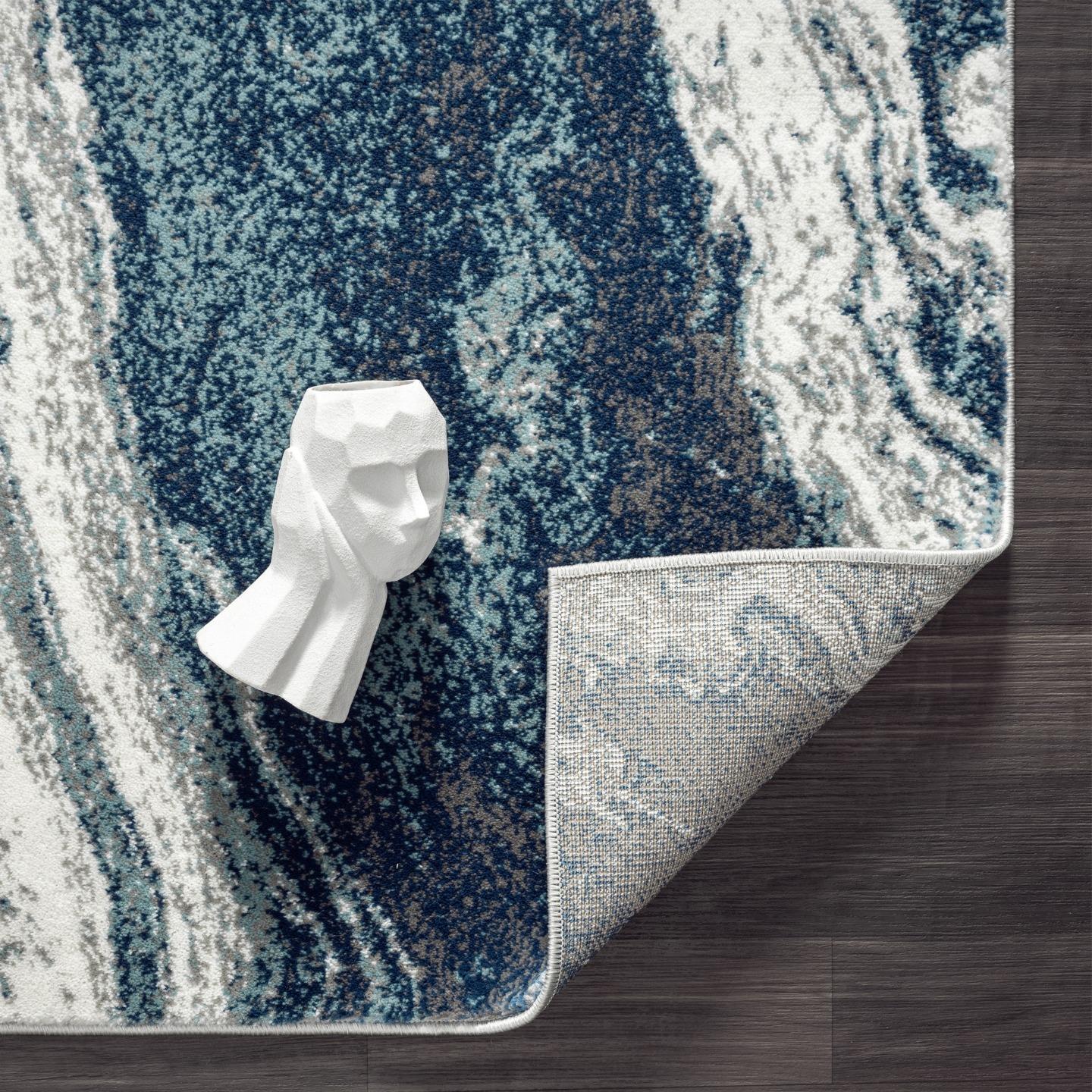 Abstract Marble Area Rug | Luxe Weavers | Wavy Swirl Rug