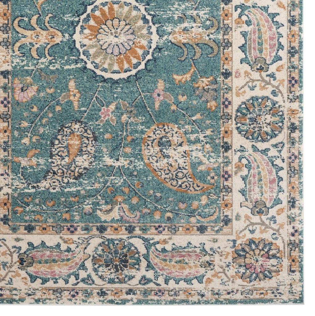 Oriental-turquoise-area-rug-8x10