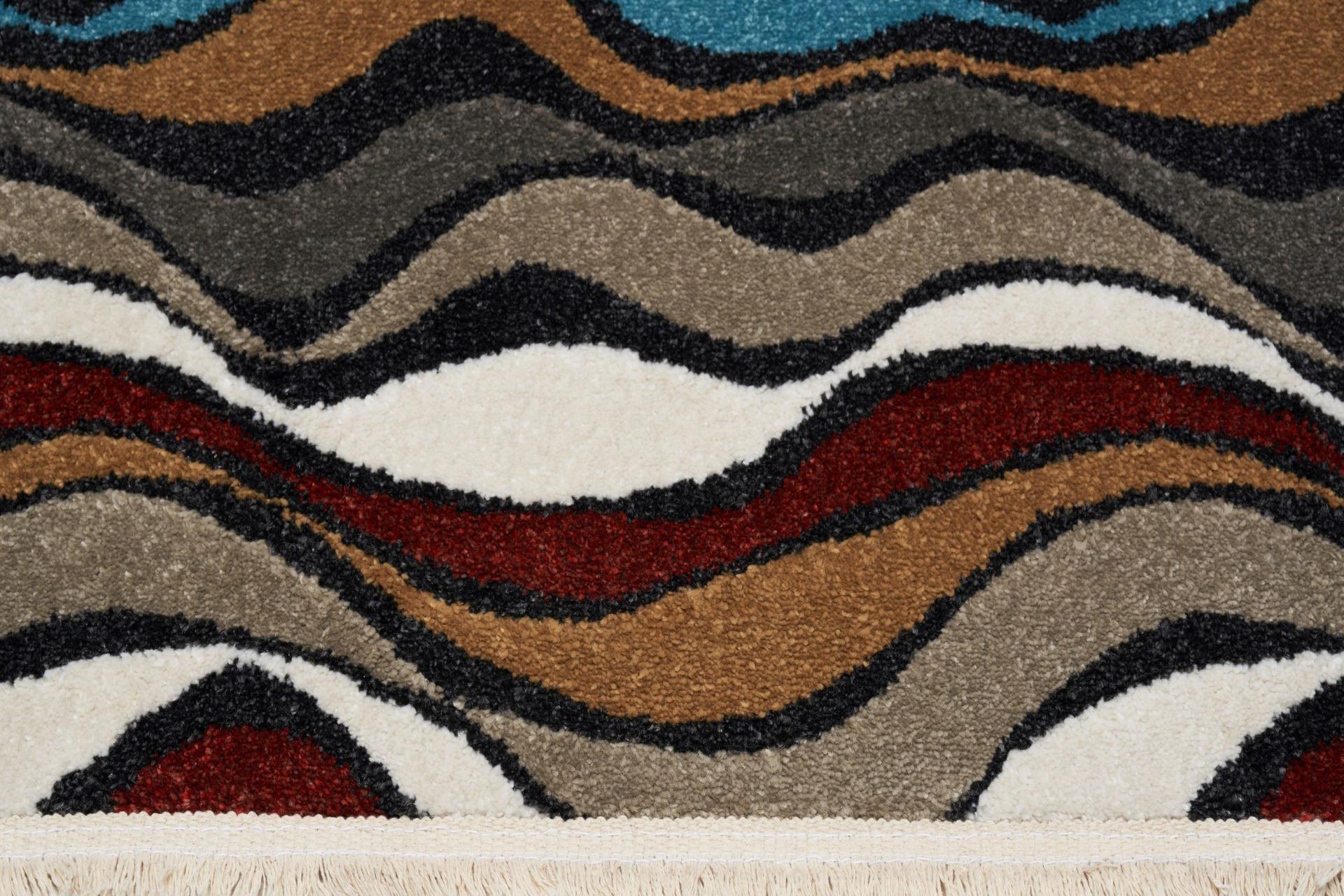 Wavy Line Area Rug | Luxe Weavers | Fringe Area Rug