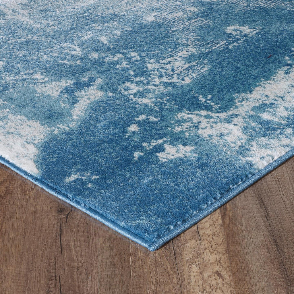 Luxe Weavers 2816 Coastal Blue Abstract Area Rug - Modern Area Rugs by Luxe Weavers®