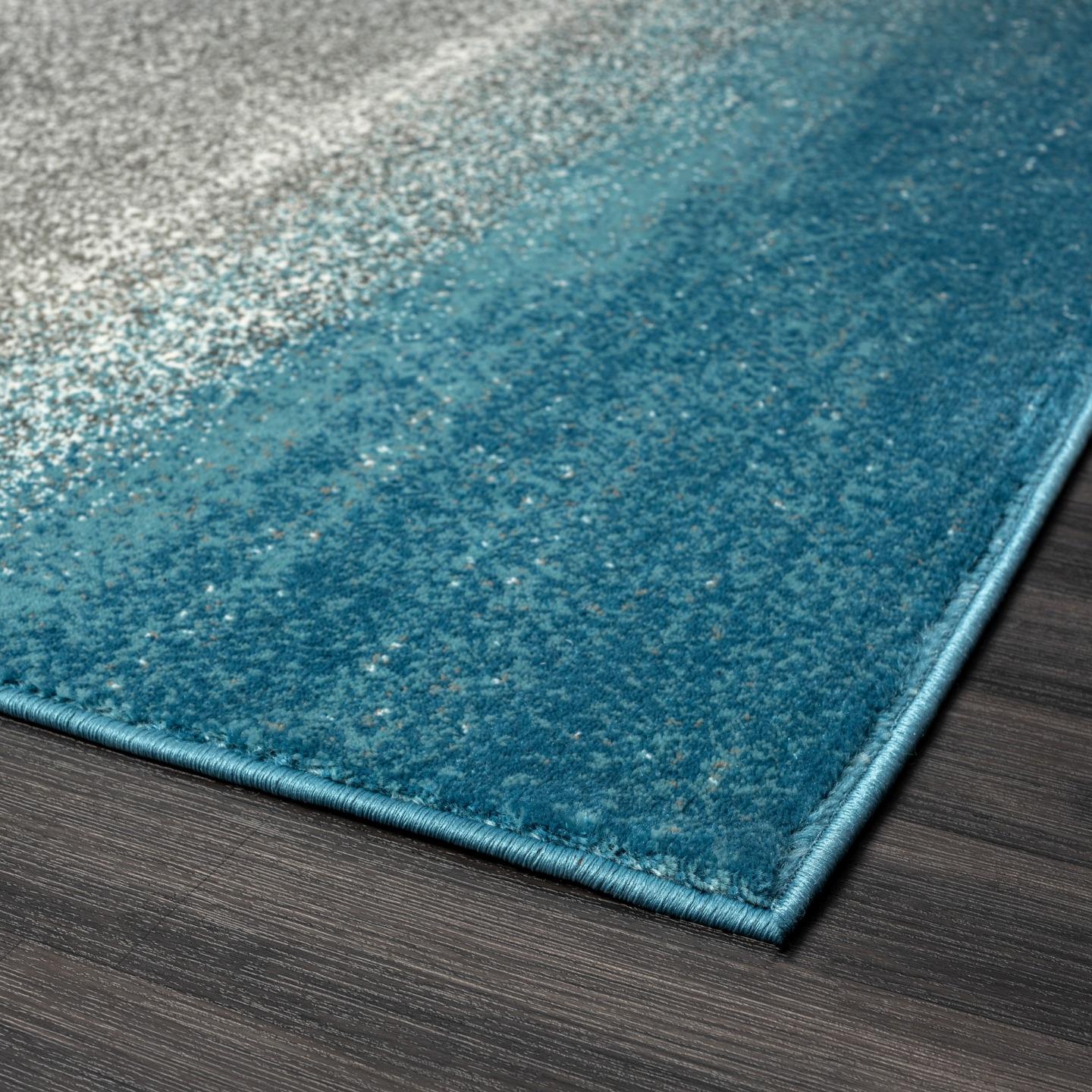 Blue Abstract Geometric Rug Abstract Area Rug | Luxe Weavers | Coastal Area Rug