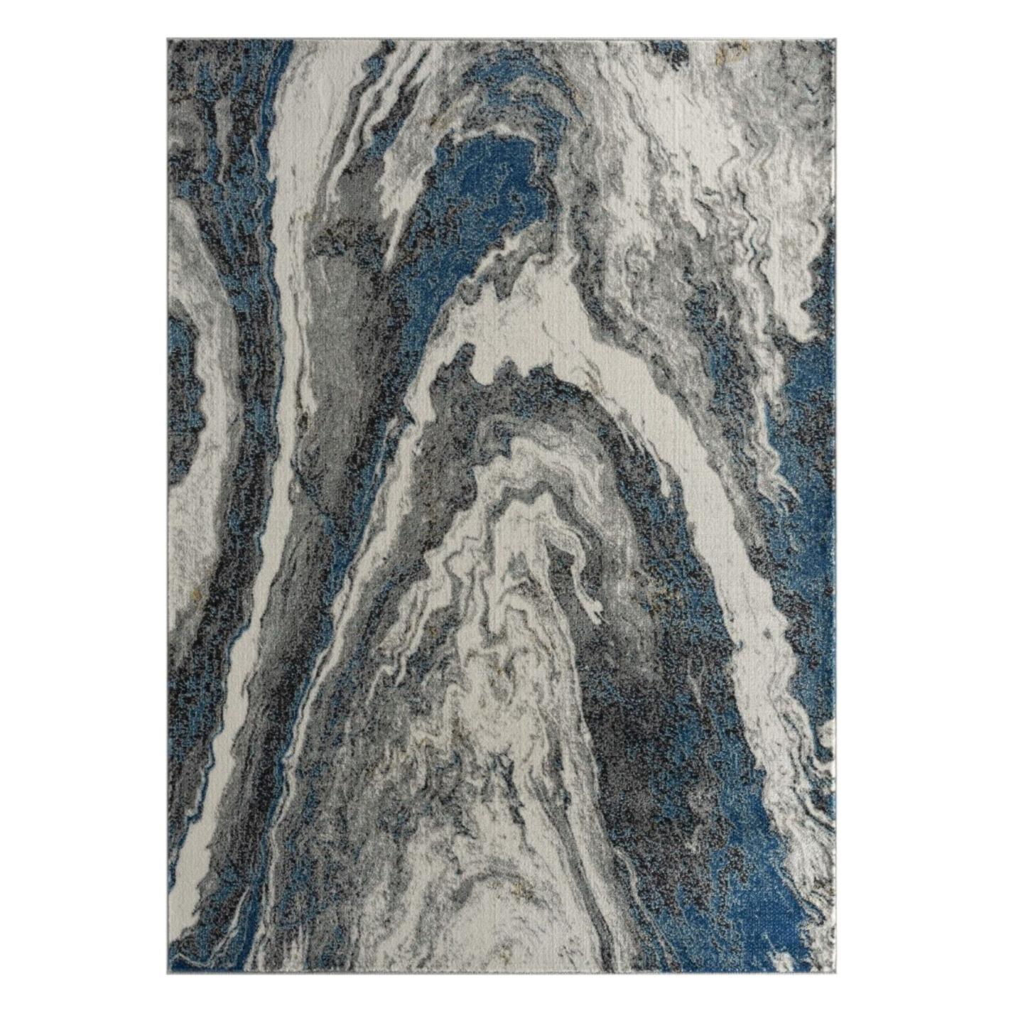 Abstract Marble Area Rug | Luxe Weavers | Wavy Swirl Rug
