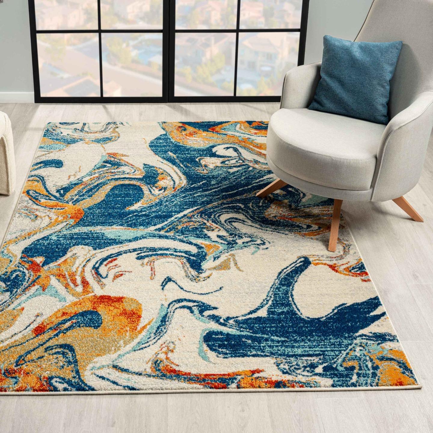 Simple Abstract Modern Rug Abstract Indoor Area Rug | Luxe Weavers | Artistic Carpet