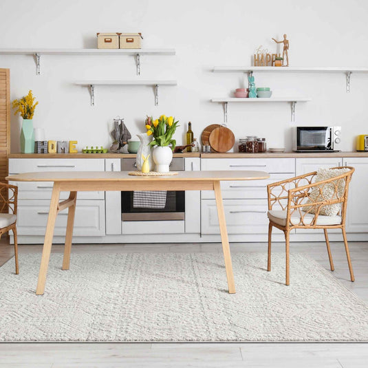 Traditional Tribal Cream 135 Area Rug