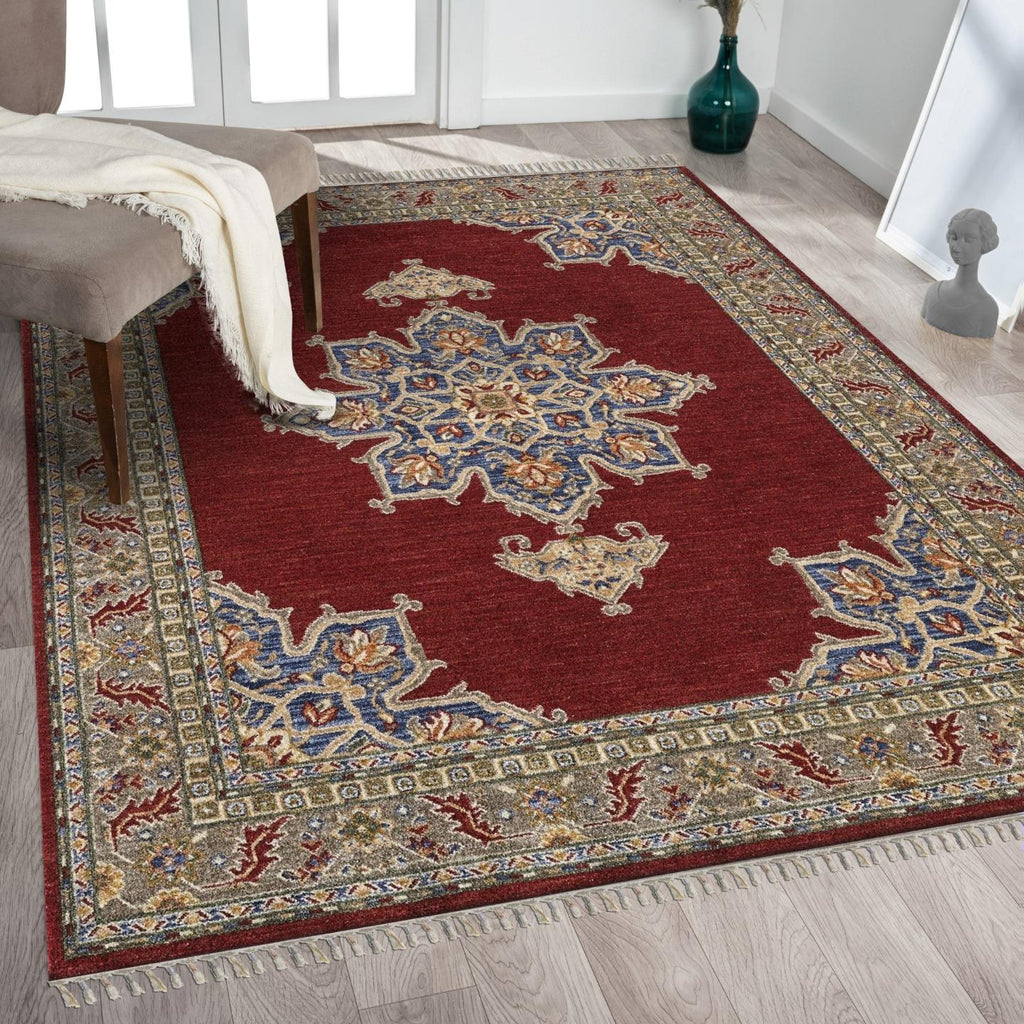 Oriental-Area-Rug-Red