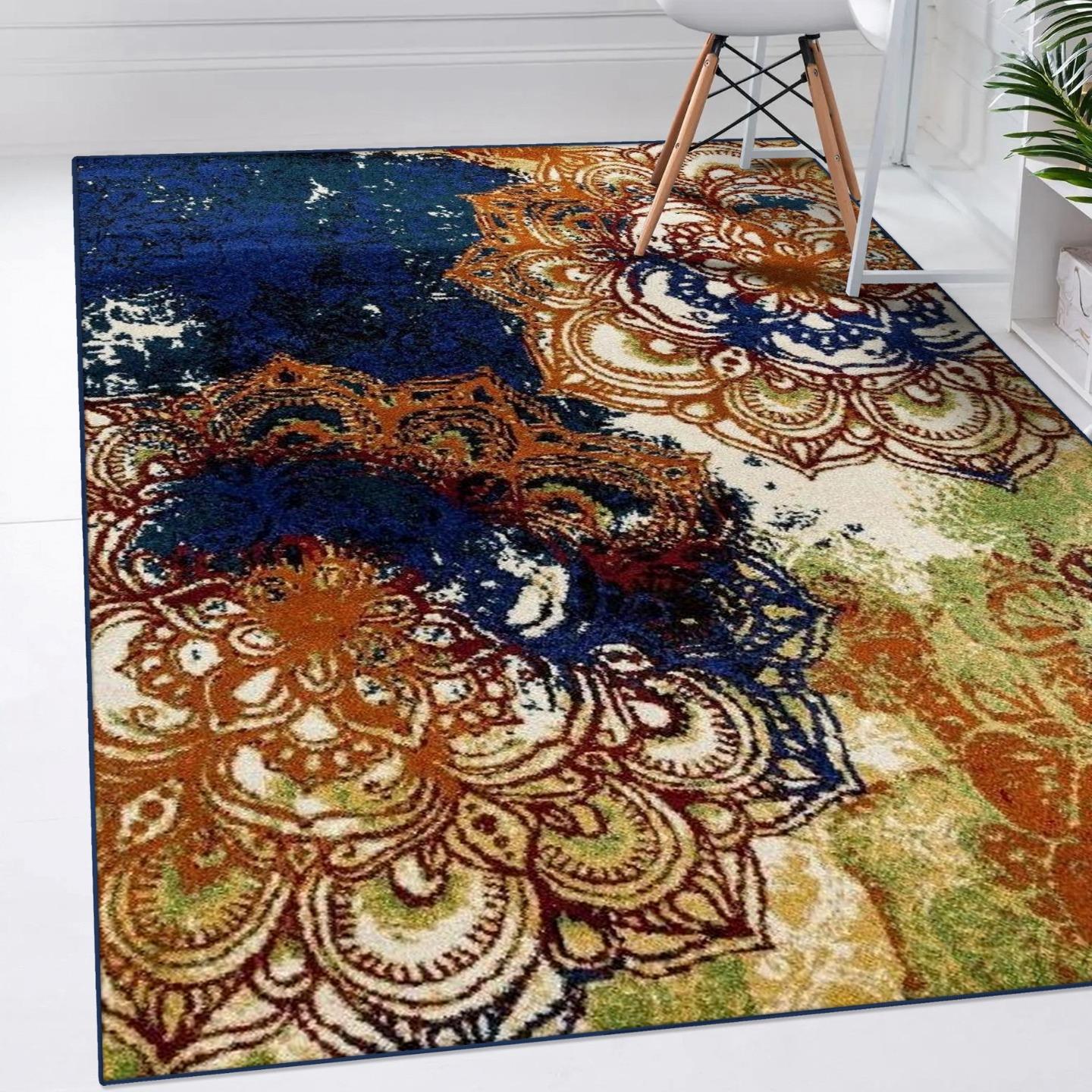 Mandala Pattern Rugs Bohemian Area Rug | Luxe Weavers | Mandala Rug