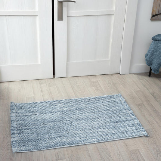 Solid Color Textured 246 Fringed Area Rug