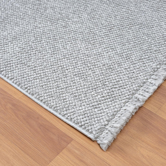 Solid Color Textured 246 Fringed Area Rug