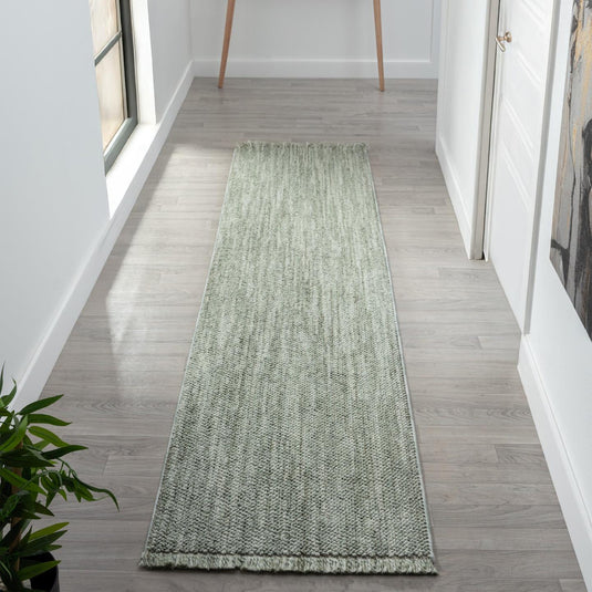 Solid Color Textured 246 Fringed Area Rug
