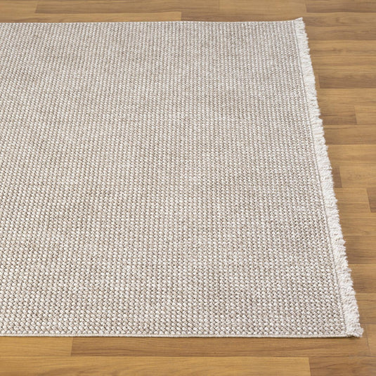 Solid Color Textured 246 Fringed Area Rug