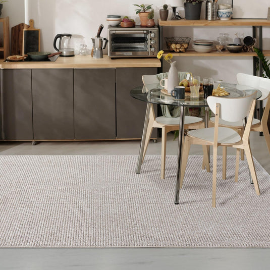 Solid Color Textured 246 Fringed Area Rug