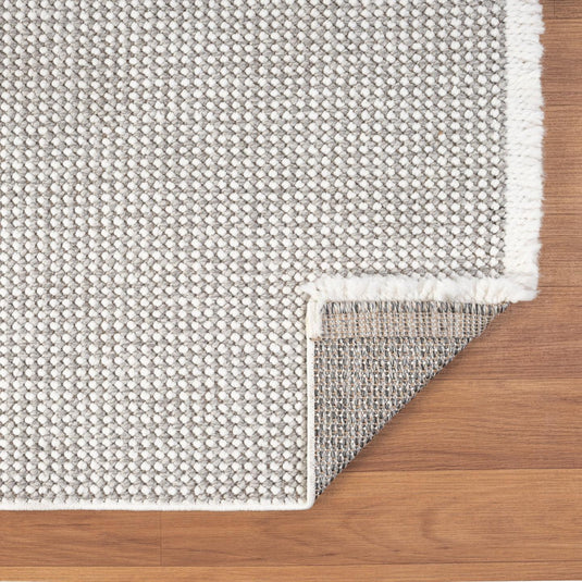 Solid Color Textured 246 Fringed Area Rug