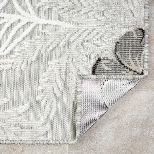 Tropical Palm Leaf 9435 Floral Area Rug