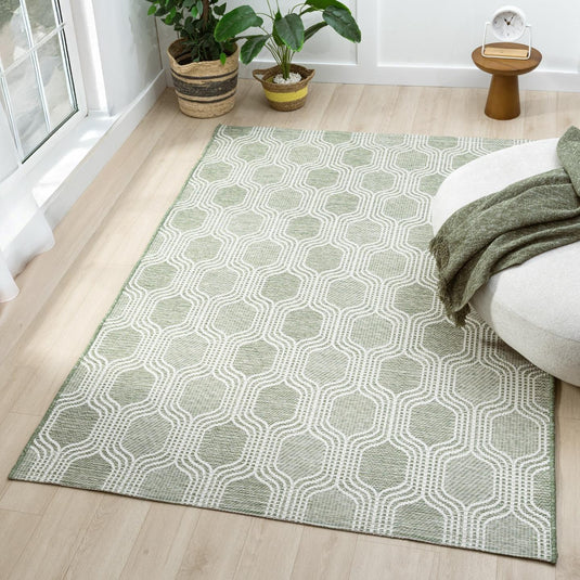 Moroccan 9767 Geometric Trellis Outdoor Area Rug